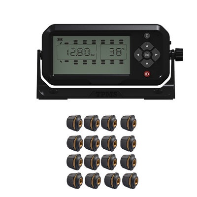 16 Wheels Truck Tire Pressure Monitoring System w/ External Sensor