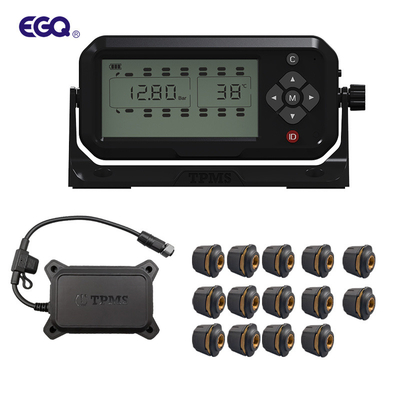 14 wheels external sensor, repeater, receiver tire pressure monitoring system