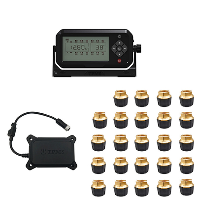 24 wheel OTR external sensors, repeaters, receivers tire pressure monitoring system