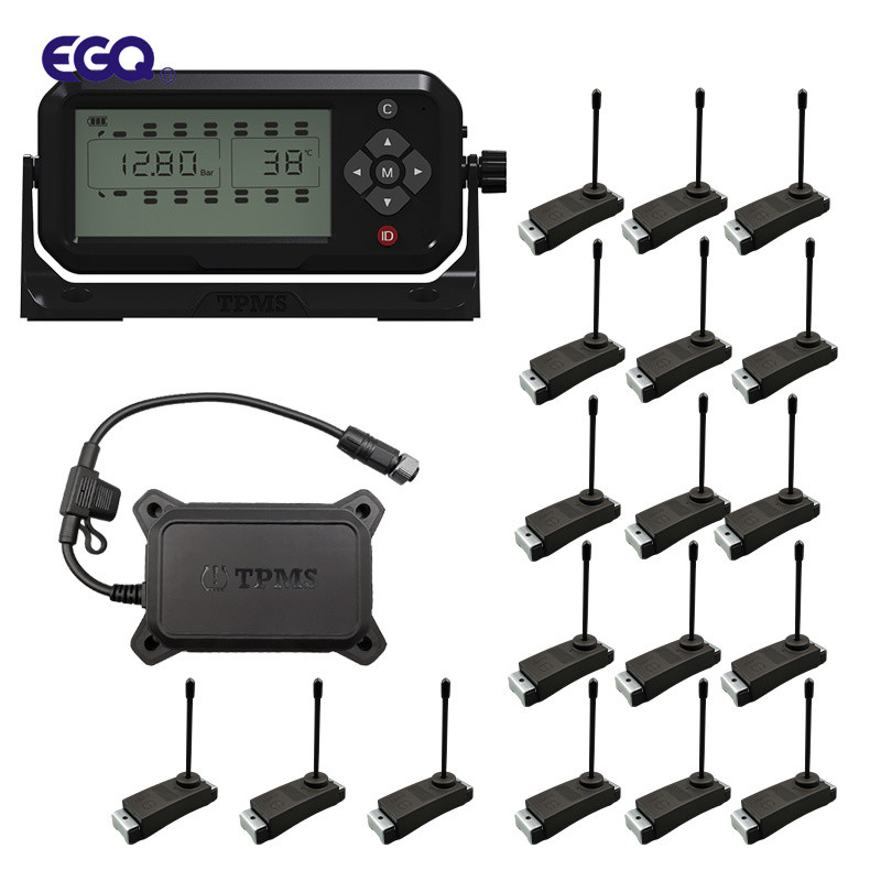 18 Wheel Car TPMS System 433.92MHz 12mA Tyre Pressure Monitor System 203psi