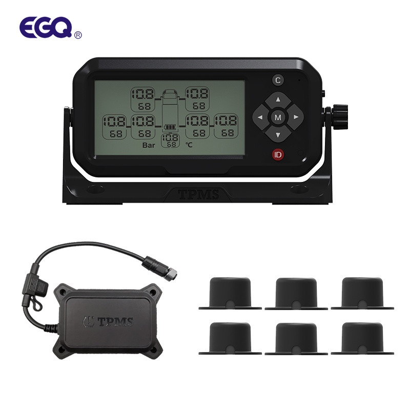 6 Paste Type Sensor Car TPMS System 203 Psi Tyre Pressure Monitor System