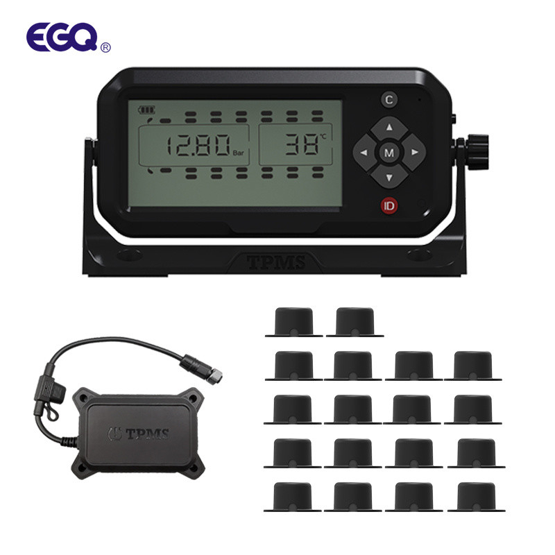 12 Wheeels Heavy Truck TPMS Tire Pressure Monitoring System For Heavy Duty Trucks