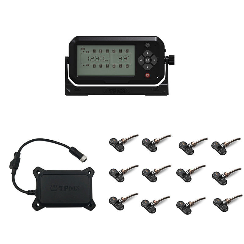 12 Wheel Truck Tire Pressure Monitoring System TPMS Bundled Sensors 433.92MHz 12mA 203 Psi
